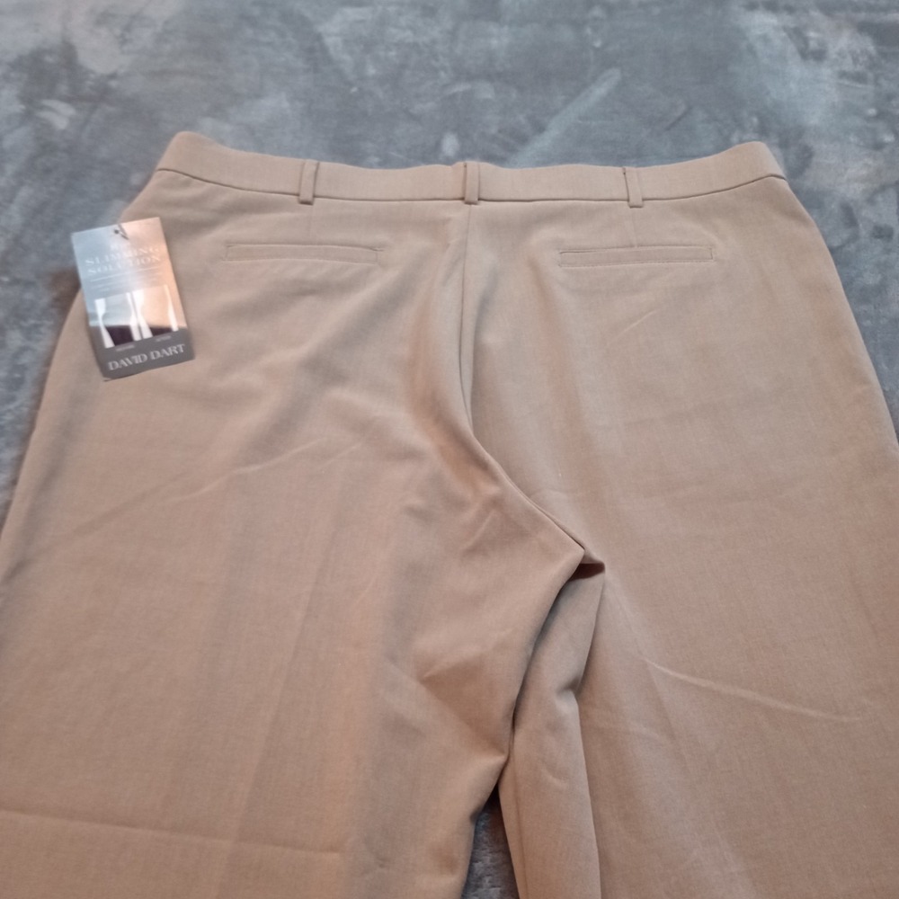 David Dart Pants Slimming Solution Size 18 Beige Cropped Capri Comfort Stretch - Picture 15 of 15